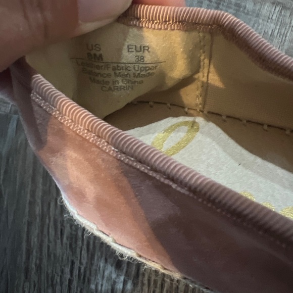 Sam Edelman Pink Carrin Leather Fabric Platform Espadrille Slip On Shoes Size 8 - Picture 7 of 7